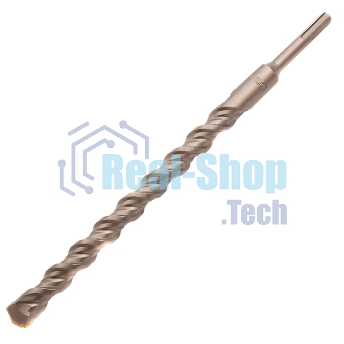 Бур по бетону Denzel двойная спираль, Cobalt W-tip, 20x310 мм, SDS PLUS