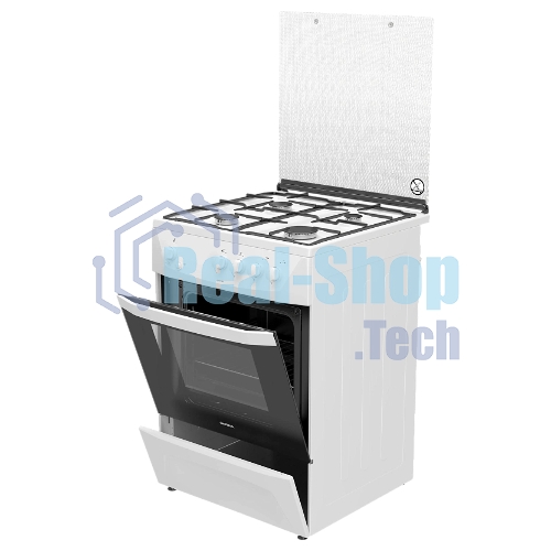 Плита газовая Darina 1D GM141 007 W белый, конфорок 4 шт, духовка 50 л, 60 см x 85 см x 60 см