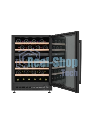 Винный шкаф встраиваемый ZÜGEL ZCWI460DB, черный