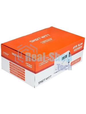 Настенный стабилизатор напряжения SMARTWATT AVR SLIM 1000RW (100W - 260W, 1000VA, 1 кВт, 50 Гц, розеток - 1, LED-дисплей