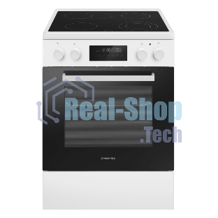 Плита электрическая Maunfeld MEC611CW09TD белый, конфорок 4 шт, духовка 59 л, 60 см x 85 см x 63 см