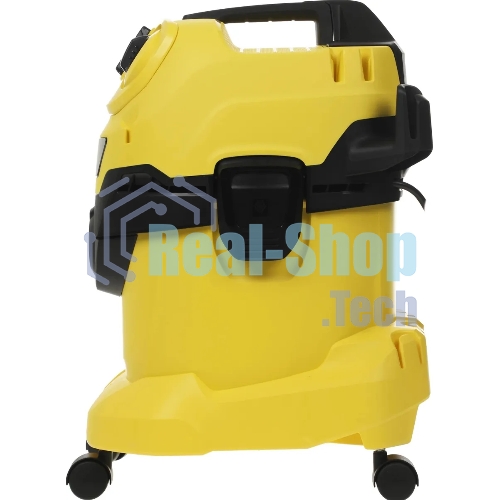 Строительный пылесос Karcher WD 4 P V-20/5/22 желтый, 1000 Вт, уборка сухая/сбор воды/выдув, пылесборник мешок/контейнер, 20 л