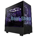Компьютерный корпус без блока питания Case NZXT H5 Flow RGb, Midi-Tower, TG, 3x120мм RGb + 1x120мм, 1xUSB-A 3.2 + 1xUSB-C 3.2, E-ATX, ATX, mATX, mITX черный