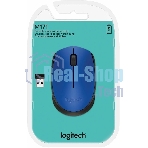 Мышь беспроводная Logitech M171 синий, 1000 dpi, радиоканал, USB, кнопки - 3