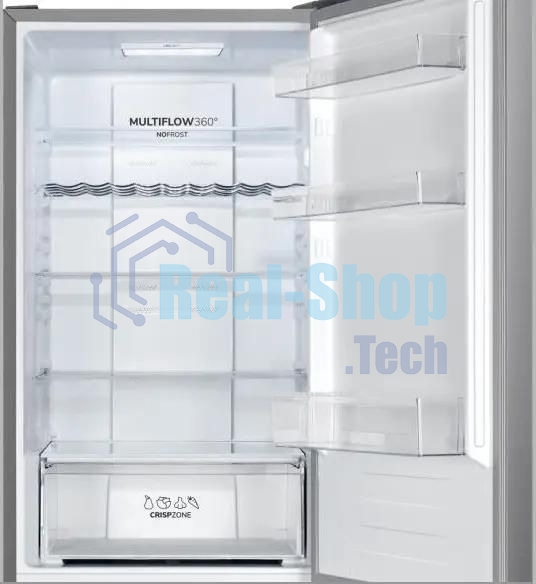 Холодильник Gorenje NRK619FAS4 серый двухкамерный 207/93л морозилка снизу, No Frost