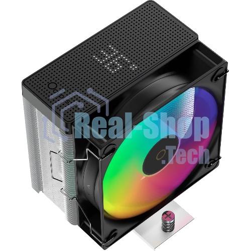 Кулер для процессора Ocypus Gamma A40 BK ARGB Digital, 100мм ARGB FAN, Top Display Panel, 4 HEAT PIPES, 4-PIN PWM, 600-2400 RPM, 29.5DBA, HYDRO BEARING, LGA115X/1200/1700/18XX, AM4/AM5
