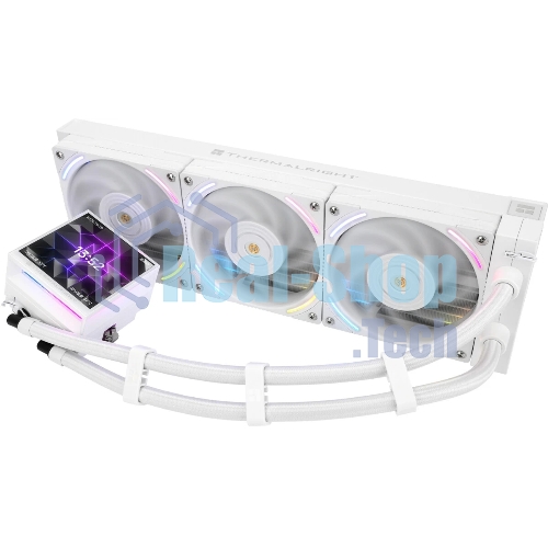 Водяное охлаждение для процессора Thermalright Hyper Vision 360 (360mm, LED, White, ARGB/Fans: 3x120mm, 69CFM, 27dBA, 2150RPM/Pump height 68mm, 6400RPM, Rad thickness 27mm/S: 1700, 1200, 1851, 115X, 2011, 2066, AM5, AM4)