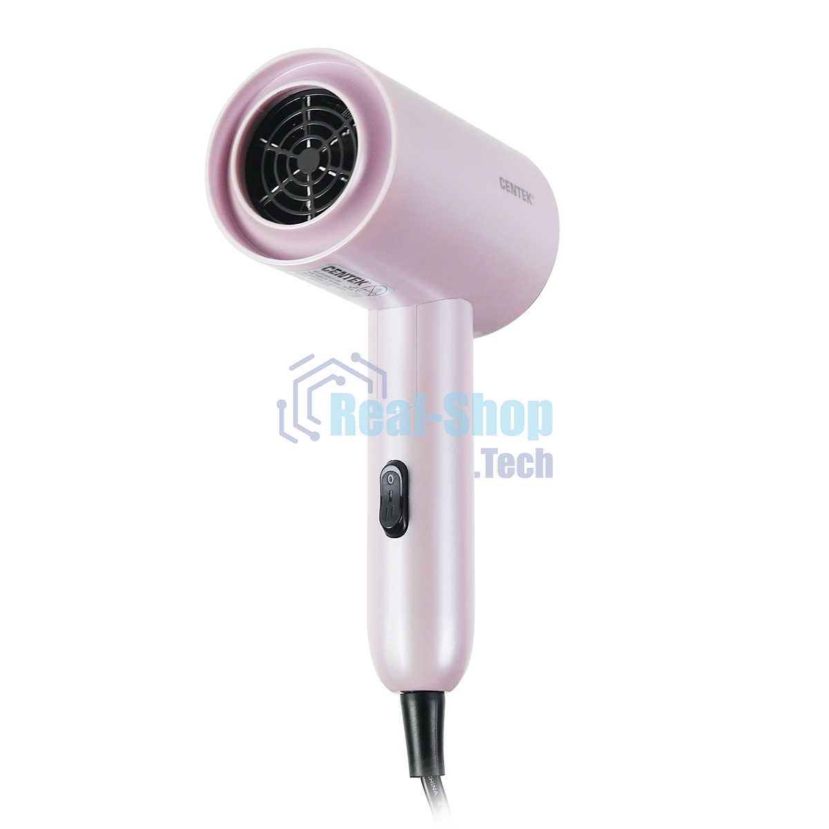 Фен Centek CT-2201 розовый, 900 Вт, компактный, ионизация