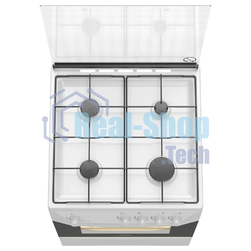 Плита газовая Darina 1D GM141 007 W белый, конфорок 4 шт, духовка 50 л, 60 см x 85 см x 60 см