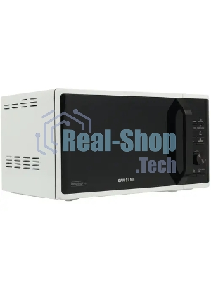 Микроволновая печь Samsung MG23K3515AW/BW белый/черный, 23 л, 800 Вт, переключатели - кнопки, поворотный механизм