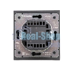 Выключатель Kranz STRONG 1 кл проходной (переключатель) с подсветкой 10А с/у антрацит