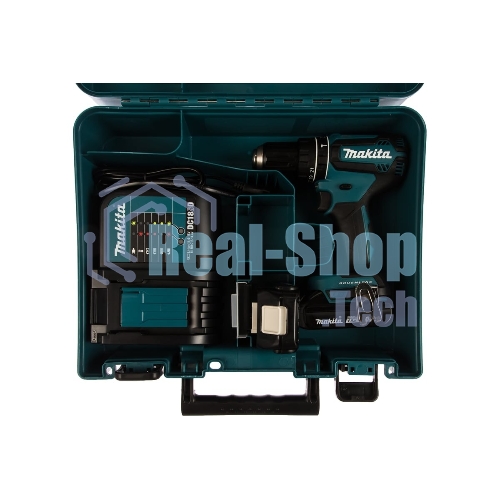 Аккумуляторная дрель-шуруповерт Makita DHP485SYE б\щет, 18В, 2х1.5 А·чLi-ion, БЗП-13мм,0-500\1900об\м, 50\25Нм
