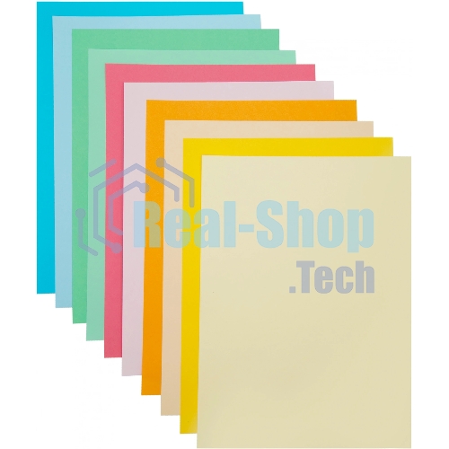Бумага цветная Silwerhof тонир. 10 л. 10цв. A4 CREATE 80г/м2 папка