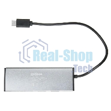 USB-концентратор Digma HUB-4U2.0-UC-DS, USB-C, USB 2.0 4 порта, USB