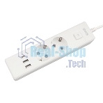 Бытовой удлинитель PowerCube, 2 р с/з вык.,3USB, 3500 Вт, 16А, 1.9 м, 3x1,0 (белый) PC-4-2M
