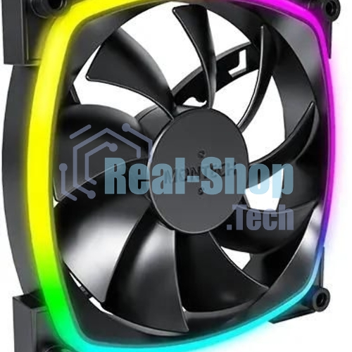 Вентилятор для корпуса Montech AX120 ARGb 120х120x25 черный 4-pin 27дБ (AX120 PWM BLACK) Ret