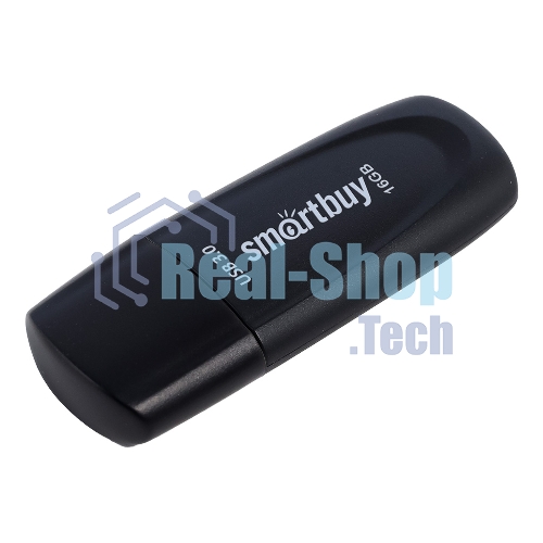Флешка USB Smartbuy Scout Black (SB016Gb3SCK), 16Gb, USB 3.0/3.1, R/W 100/40, черный