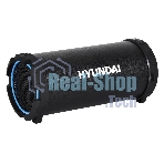 Колонка портативная Hyundai H-PAC220 черный/голубой 10W 1.0 BT/3.5Jack/USB