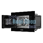 Встраиваемая микроволновая печь Kuppersberg HMW 620 B, объем 20 л, мощность 700 Вт, поворотный стол, High-Tech, 9 автоматических программ, гриль, сенсорное управление, черный