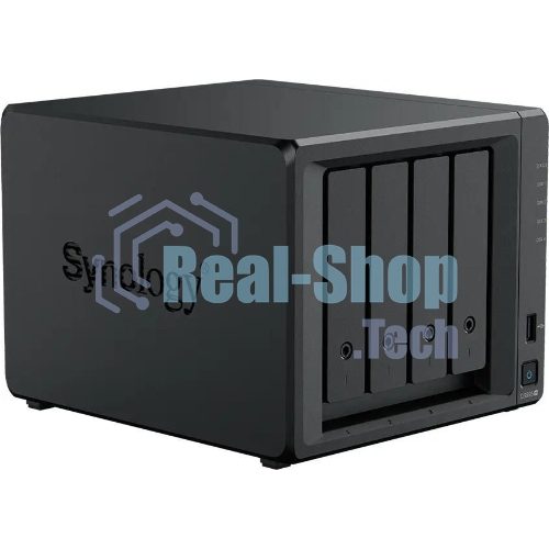 Сетевое хранилище Synology DiskStation DS925+ черный (AMD Ryzen V1500B/4Gb/4 pcs (3.5
