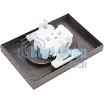 Розетка 2-м AtlasDesign без заземл. 16А в сборе мокко SchE ATN000620