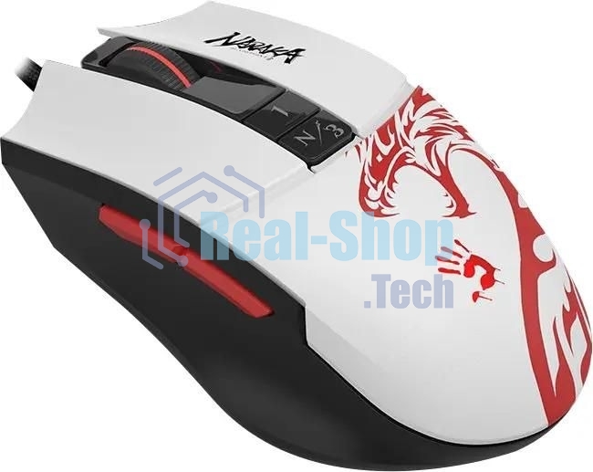 Мышь проводная A4Tech Bloody L65 Max белый, 12000 dpi, USB, кнопки - 7