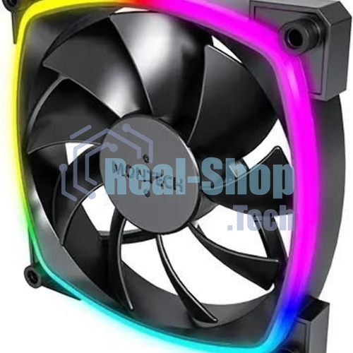 Вентилятор для корпуса Montech AX120 ARGb 120х120x25 черный 4-pin 27дБ (AX120 PWM BLACK) Ret