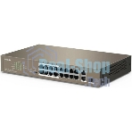 Коммутатор неуправляемый IP-COM F1118P-16-150W PoE, 18 портов, 18х100 Мбит/с, 2x1 Гбит/с, PoE 16х30 Вт (до 130Вт)