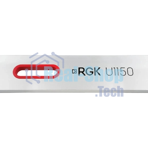 Уровень RGK U1150 пузырьковый 2глаз. магнит. серебристый/красный (752060)