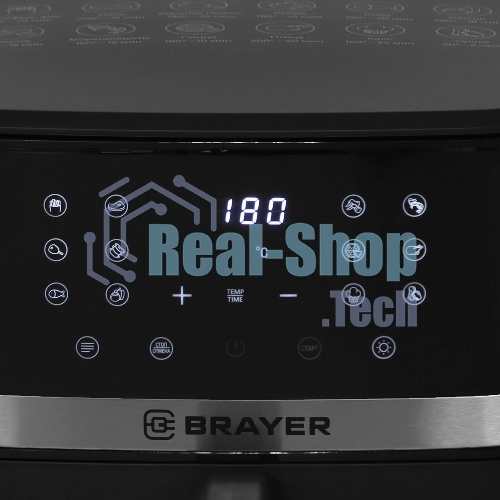 Аэрогриль Brayer BR2040 черный, 1800 Вт, 10 л, сенсор, 12 программ