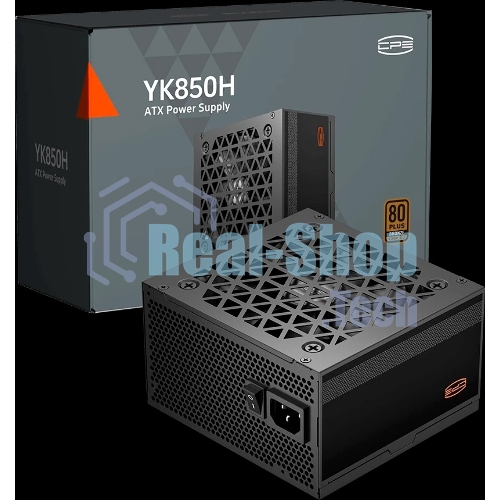 Блок питания ПК Power Supply PCCooler, 850W 80+ Bronze (ATX, ATX 3.1, Non-modular, 1x24(20+4)pin 550мм, 2xCPU*2 8(4+4)pin 650мм, 4xPCIe*2 8(6+2)pin 500+120мм, 1x12V-2x6 600мм, 8xSATA*3+MOLEX4pin*2, Active, 120x120мм, 140x150x86mm, APFC, OVP/UVP/OCP/SCP/OTP/OPP/SPD)
