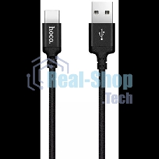 Кабель HOCO X14 черный HC-62929, USB - USB Type-C, 2m, 1.7A, Нейлон