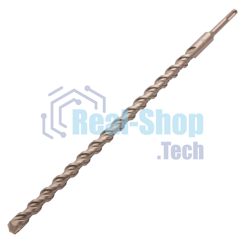 Бур по бетону Denzel двойная спираль, Cobalt W-tip, 20x460 мм, SDS PLUS