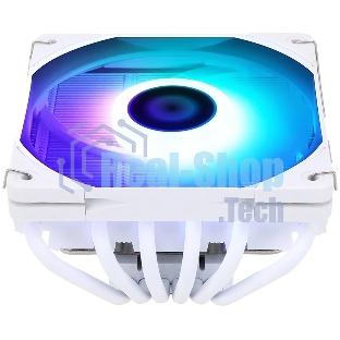 Кулер для процессора Thermalright AXP-120 X67 White Argb (4-pin PWM, 52mm, Ni/Cu, 6x6mm, ARGB, 1x120mm, 59CFM, 26.1dBA, 1800RPM, S: 1851/1700/1200/115X, 2011, 2066, AM5/AM4, white)