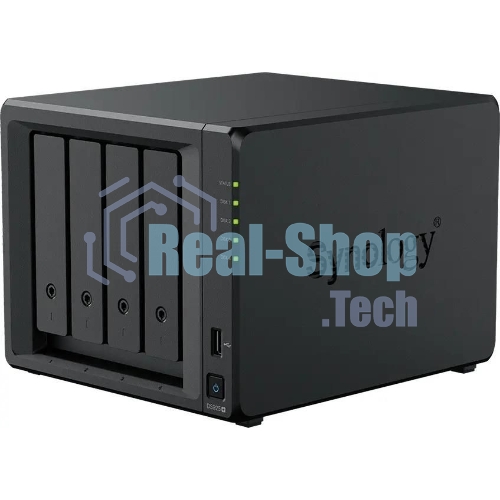 Сетевое хранилище Synology DiskStation DS925+ черный (AMD Ryzen V1500B/4Gb/4 pcs (3.5