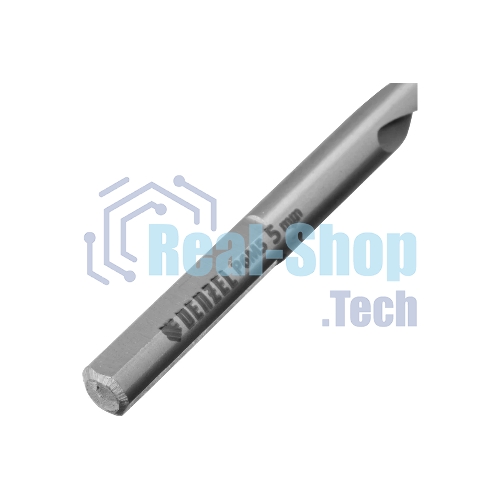 Сверло спиральное по металлу Denzel 5 x 86мм, Р6М5, Golden Tip