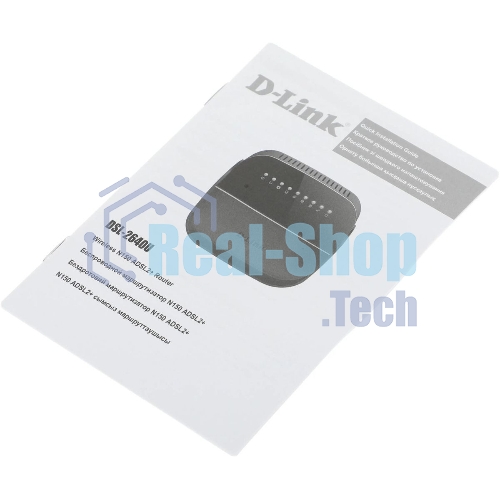 Роутер беспроводной D-Link DSL-2640U/R1A ADSL2+ черный (Annex A)