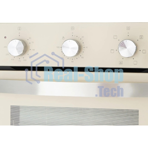 Шкаф духовой электрический Maunfeld EOEC516BG, встраиваемый, 51л, дверца с 2 стеклами, бежевый