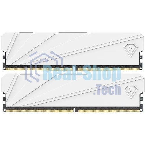 Оперативная память NETAC Shadow S, DDR4, 32Gb (2x16 GB), 3200 MHz, CL16, DIMM, радиатор, белый