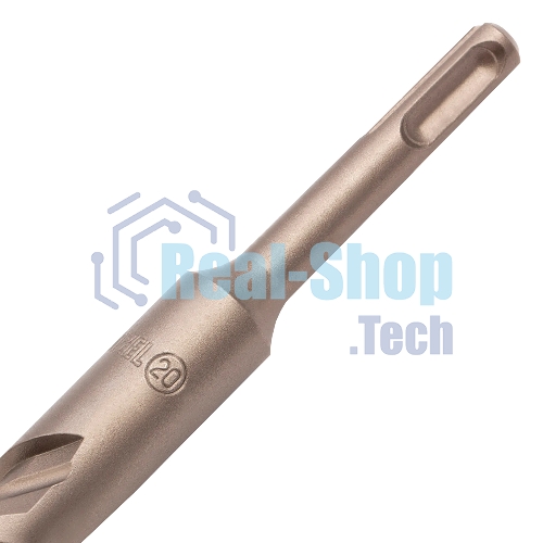 Бур по бетону Denzel двойная спираль, Cobalt W-tip, 20x460 мм, SDS PLUS