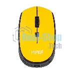 Мышь беспроводная HIPER HOMW-085 желтый, 1600 dpi, радиоканал, USB, кнопки - 4