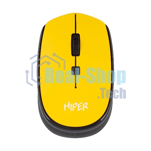 Мышь беспроводная HIPER HOMW-085 желтый, 1600 dpi, радиоканал, USB, кнопки - 4