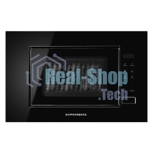 Встраиваемая микроволновая печь Kuppersberg HMW 620 B, объем 20 л, мощность 700 Вт, поворотный стол, High-Tech, 9 автоматических программ, гриль, сенсорное управление, черный