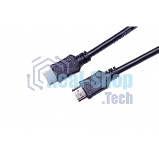 Кабель HDMI C-HM-HM-7.5M Wize, 7.5 м, v.2.0, 19M/19M, позол.разъемы, экран, черный, пакет