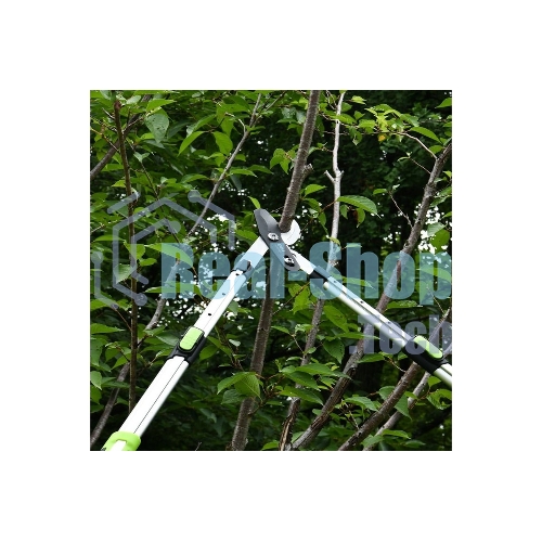 Сучкорез садовый телескопический усиленный облегченный Deli DL580423 630-870мм, макс. диаметр резки 25мм, сталь SK5, тефлоновое покрытие, прорезиненные рукоятки