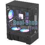 Корпус Formula Crystal Z1CM Plus AR v2 черный без БП mATX 5x120мм 1xUSB3.0 audio bott PSU