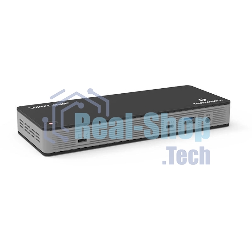 USB-концентратор Docking Station WAVLINK Thunderbolt 3/60W Power Delivery Include 20V/6.5A Power Adapter/4xUSB3.0/1xUSB-C/2xDP 4K 60HZ/2xDP to HDMI 4K 60Hz adapter/1xGigabit LAN/1xCombo Audio Jack
