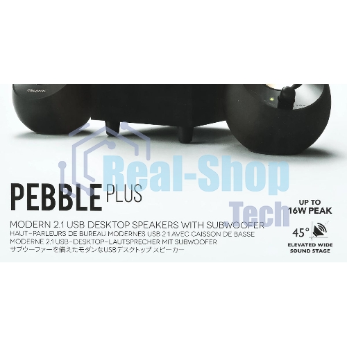 Акустическая система Creative PEBBLE PLUS 2.1 черный 8Вт