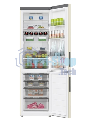 Холодильник Haier C2F637CCGU1 бежевый, двухкамерный, 278/108л, морозилка снизу, No Frost