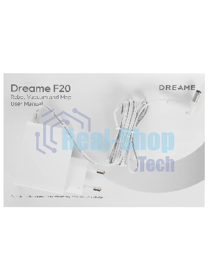 Робот-пылесос Dreame F20 белый, 3200 мА·ч Li-Ion, уборка влажная/сухая, пылесборник контейнер 0.4 л